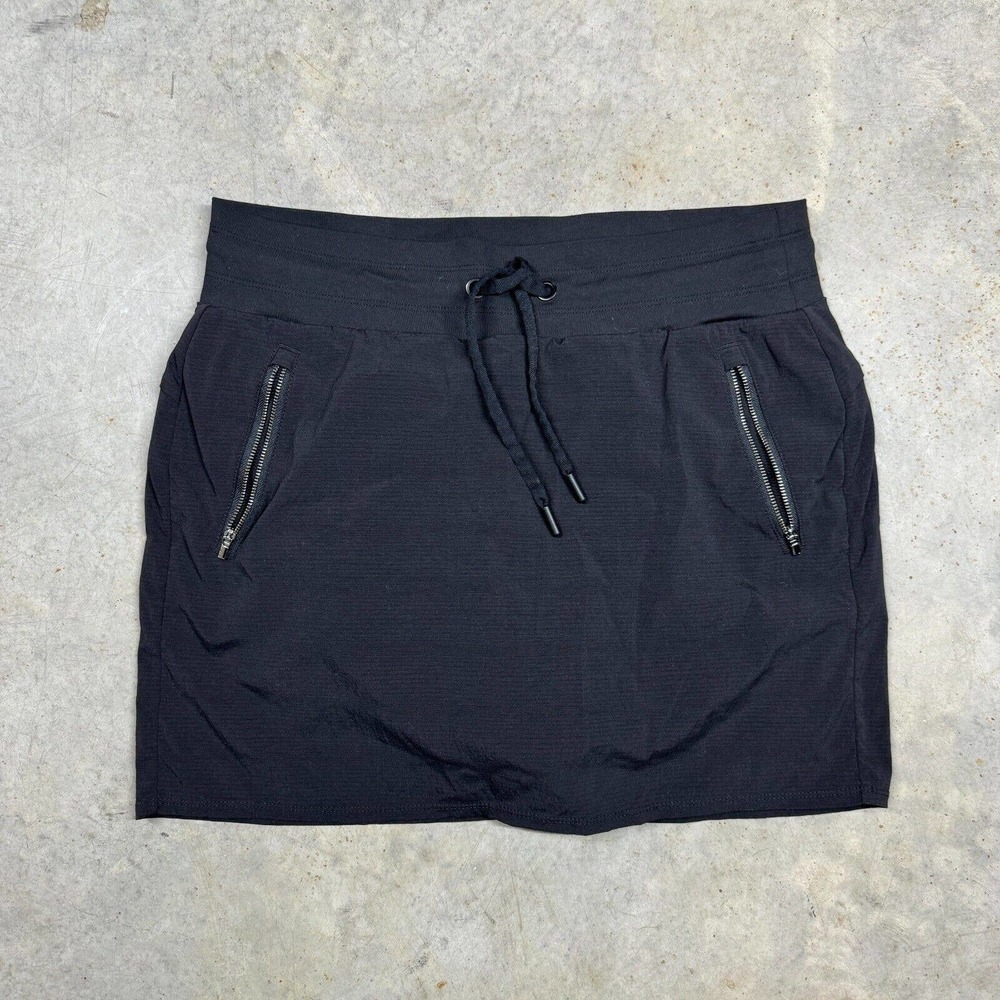 Athleta Black Skort with Zipper Pockets